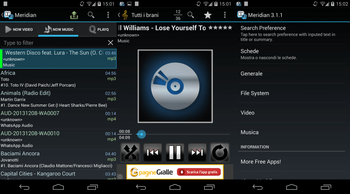 lettore musicale android